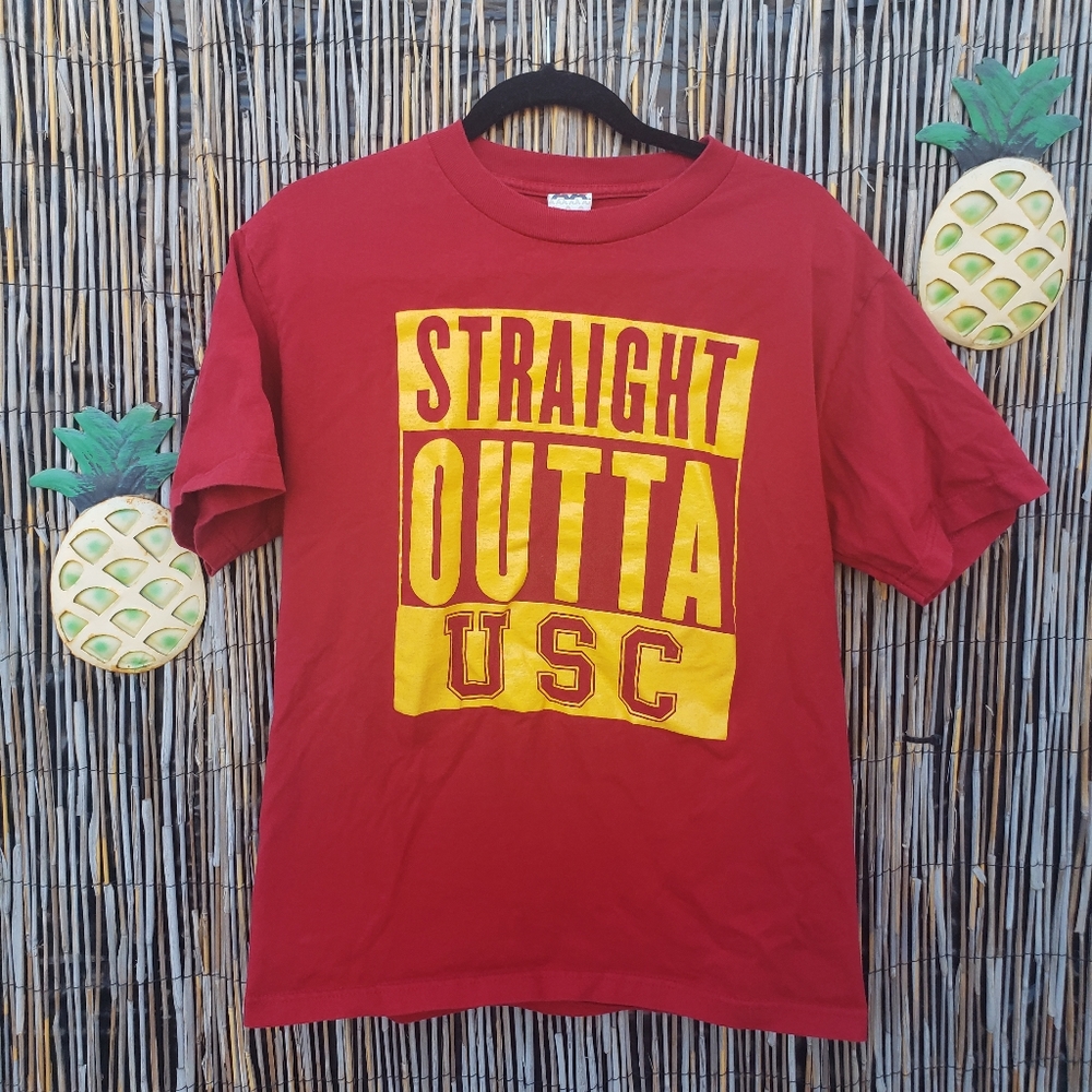 "Straight Outta USC" crew neck tee Medium